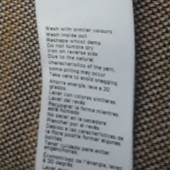 Topshop Womens' Plaid Pants, Flare Leg, Elastic Waist; Yellow/Black/White Sz 6 - Picture 10 of 10